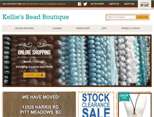 Tablet Screenshot of kelliesbeadboutique.com